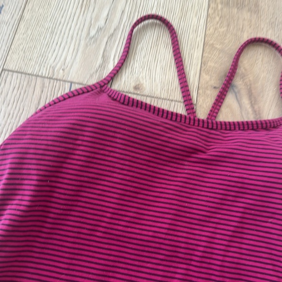 Lululemon Striped Pink Power Y Tank Women's Top racer back XL - Picture 3 of 8